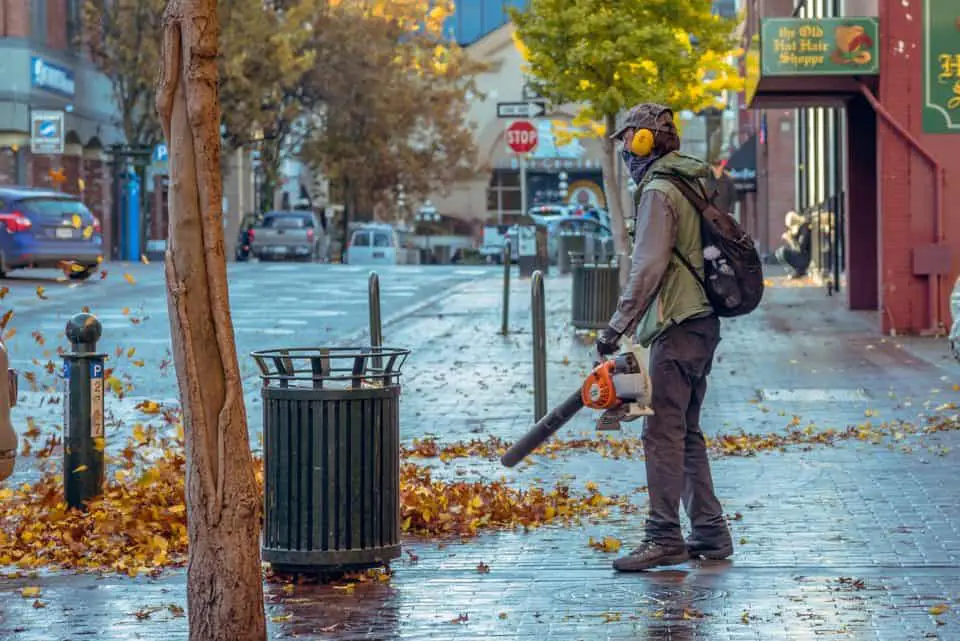 A leaf blower on the article Are Corded Leaf Blowers Worth It